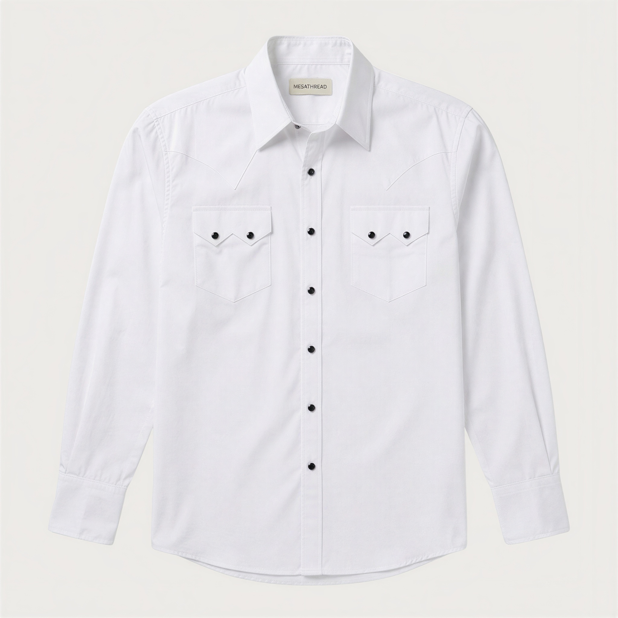 The Snowcap Sentinel - Heritage White Western With Black Snap