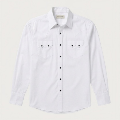 The Snowcap Sentinel - Heritage White Western With Black Snap