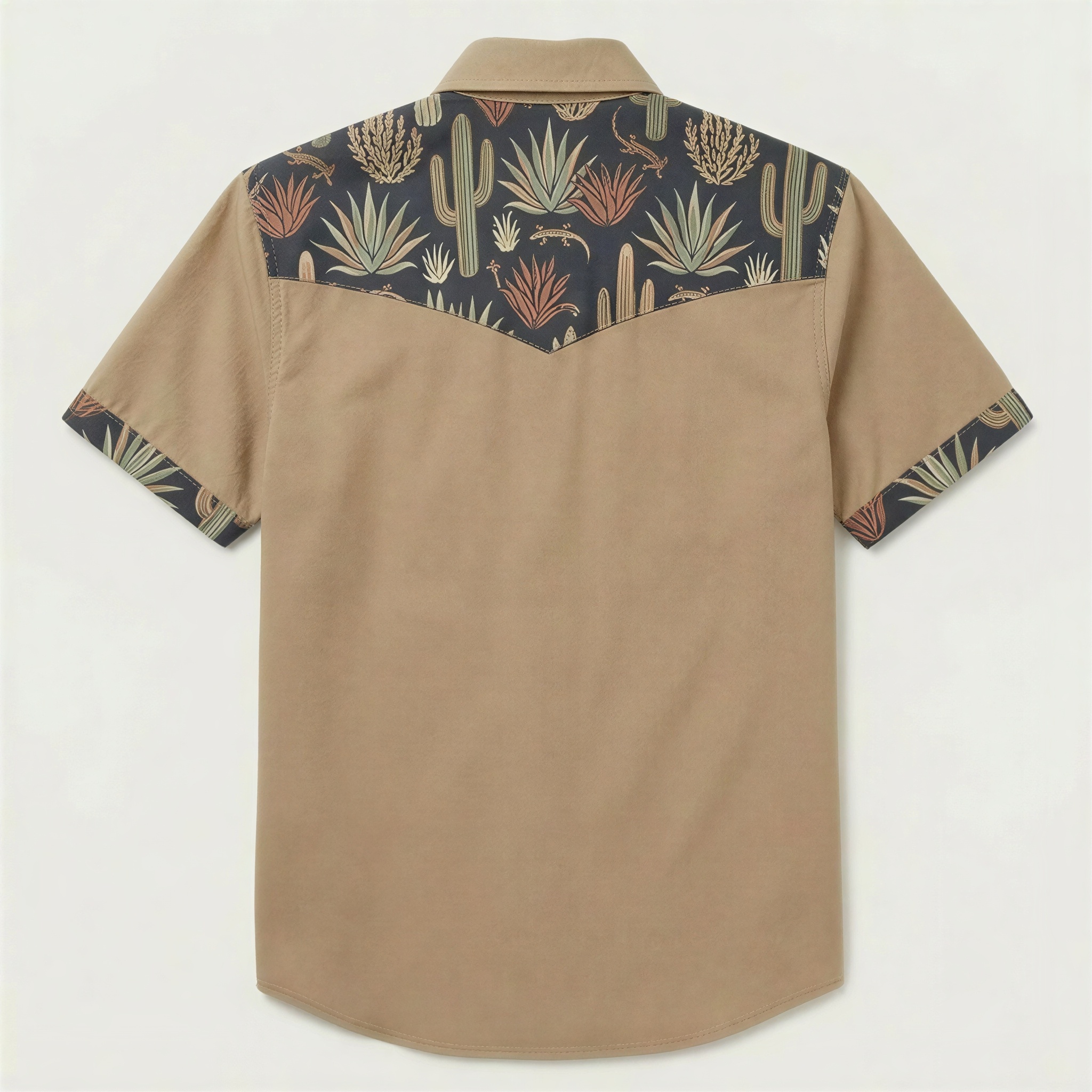 The Mojave Agave | Mesathread Pro Contrast Panel Short-Sleeve Western Shirt