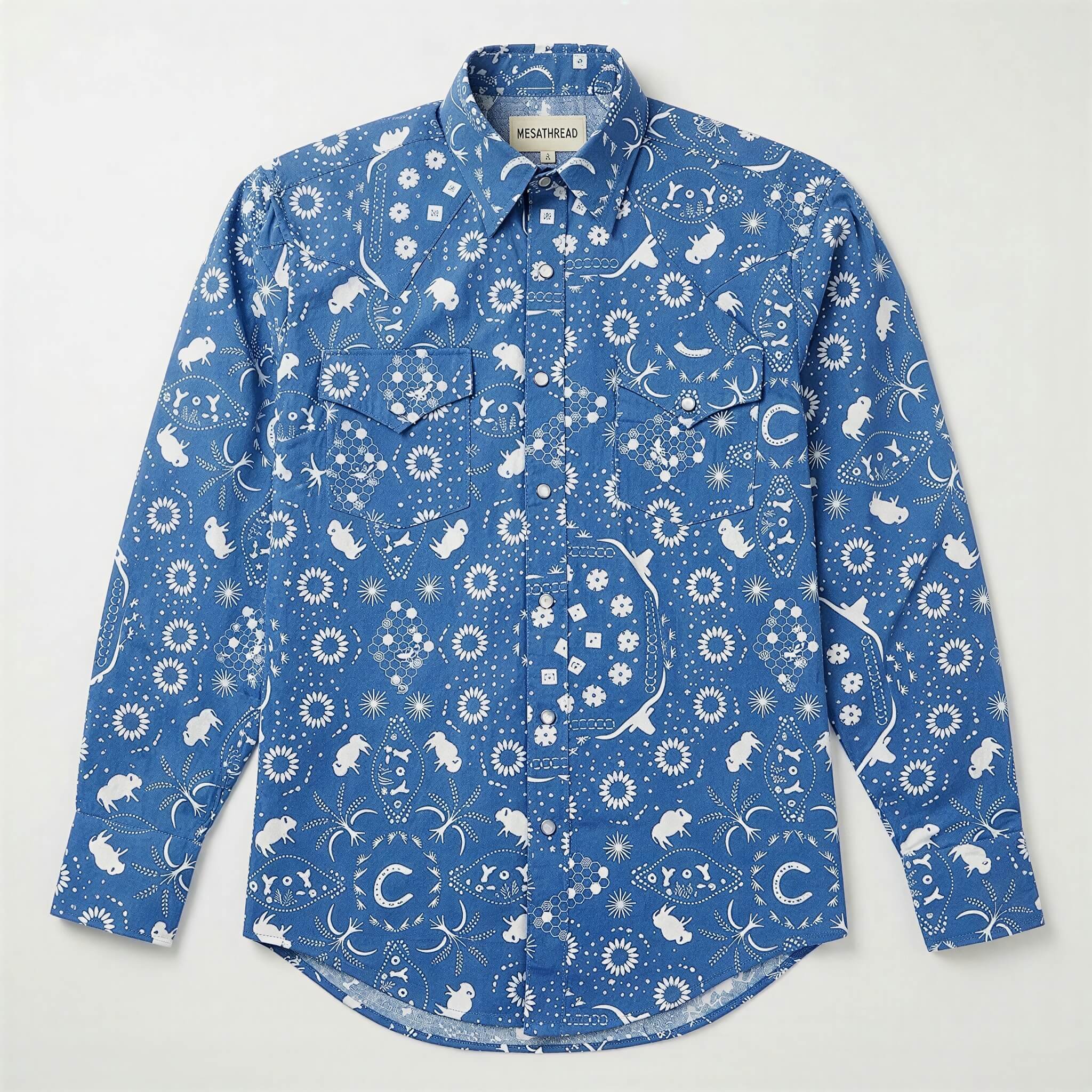 The Buffalo Blue Print | Heritage Totem Western Shirt
