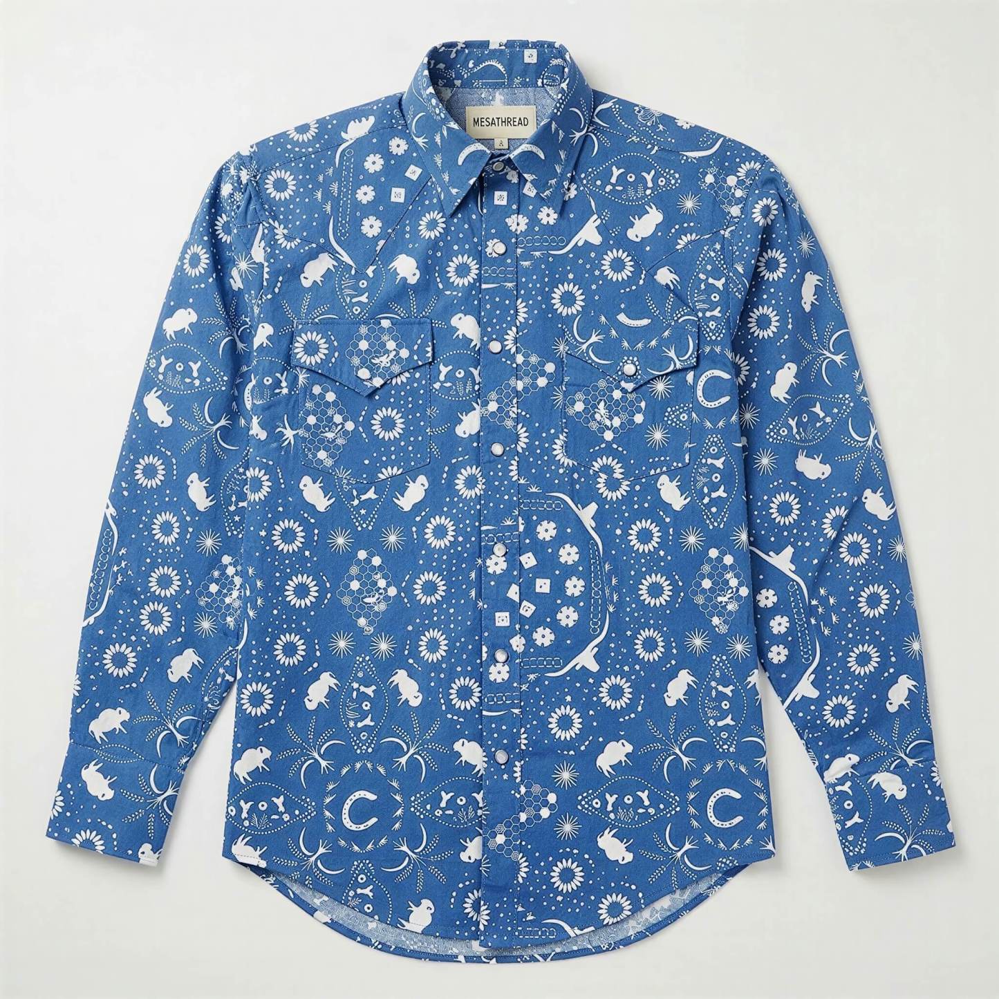 The Buffalo Blue Print | Heritage Totem Western Shirt