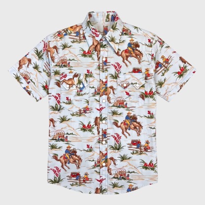 The Skyward Rodeo | Vintage Illustrative Western Shirt