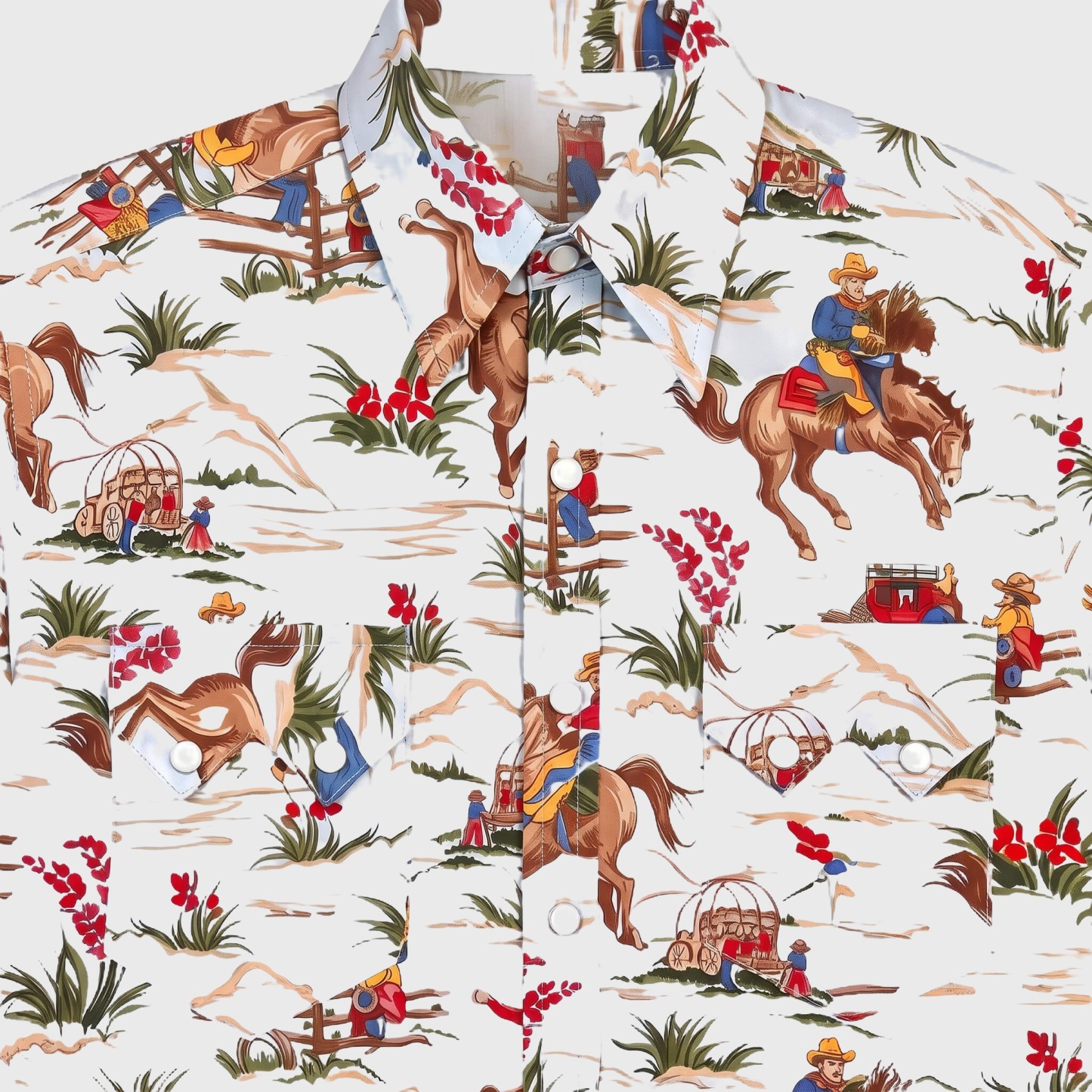 The Skyward Rodeo | Vintage Illustrative Western Shirt