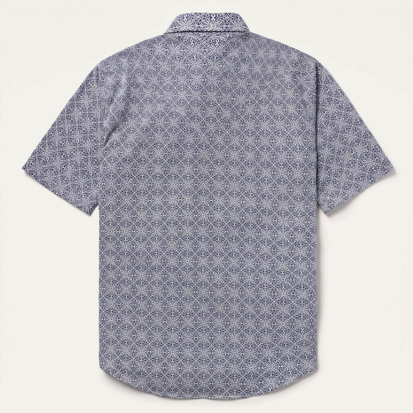 The Indigo Intricacy | Mandala Motif Short Sleeve Western