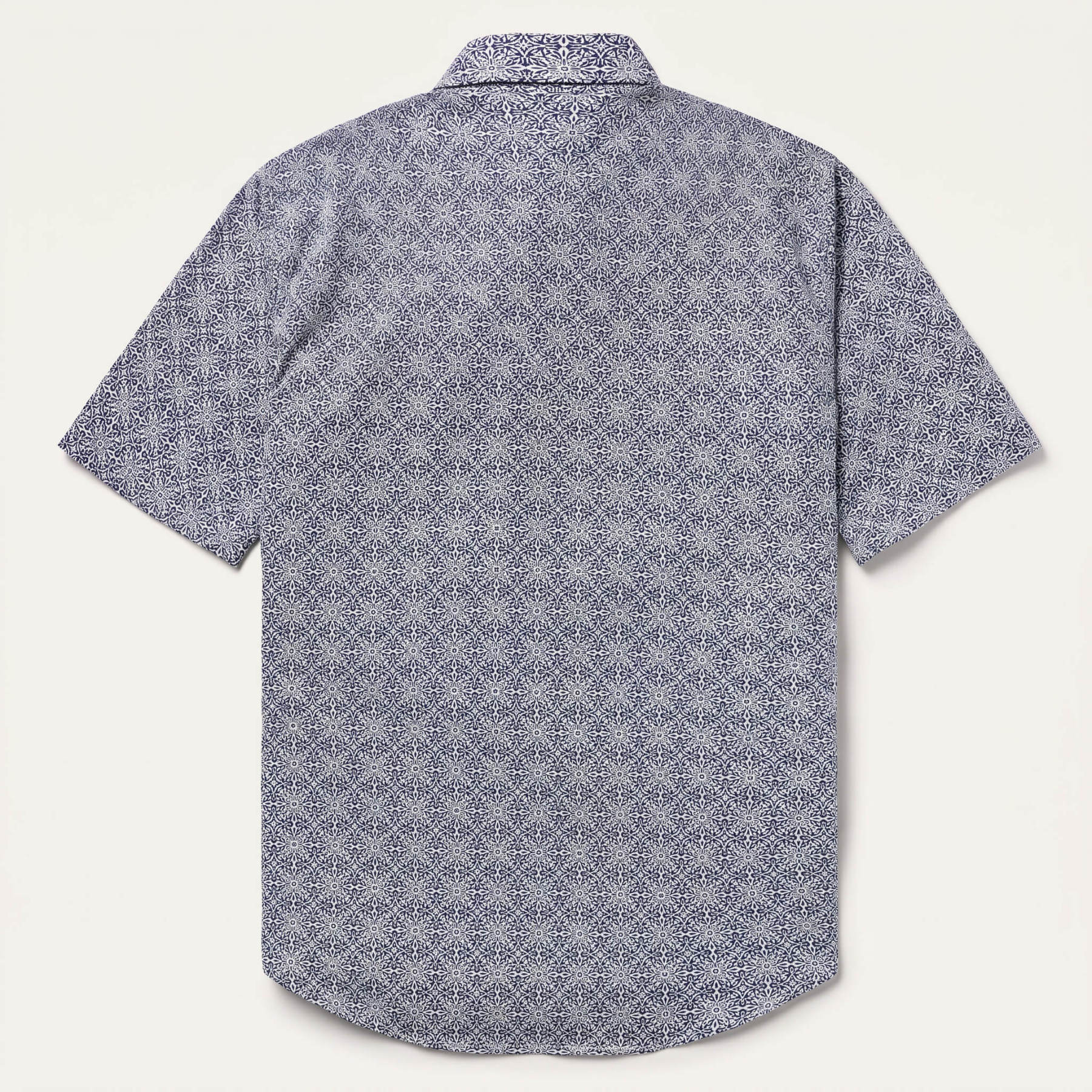 The Indigo Intricacy | Mandala Motif Short Sleeve Western