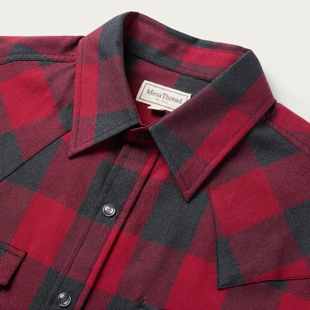 Buffalo Plaid Western Shirt-MesaThread