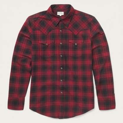 The Ember Range | Crimson & Shadow Buffalo Plaid Western