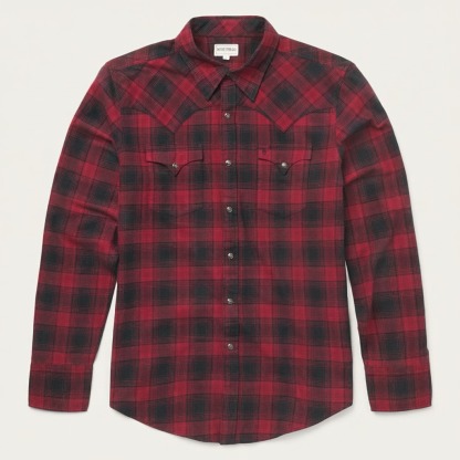 Brushed Twill Plaid Shirt-MesaThread