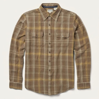 Brown Button-Front Shirt