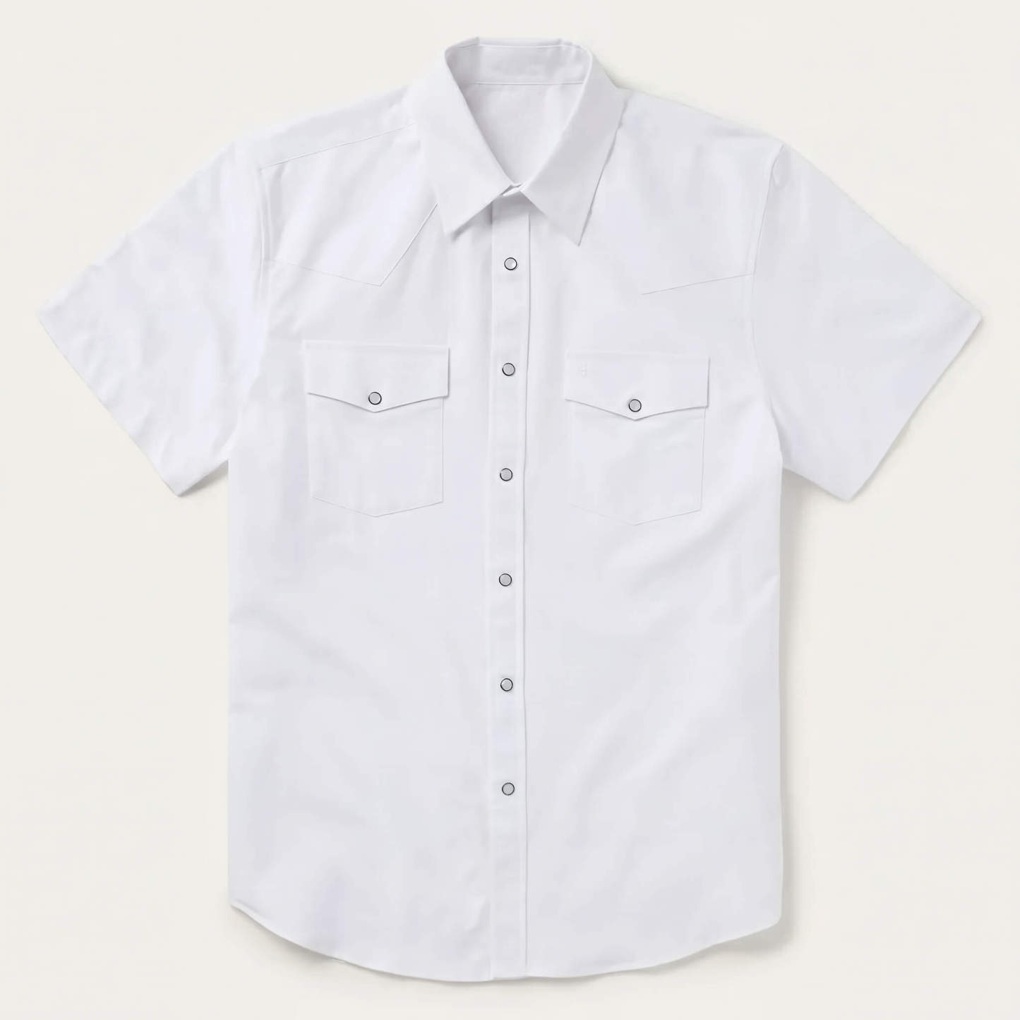 The Alabaster Outlaw | Essential White Canvas Western Shirt
