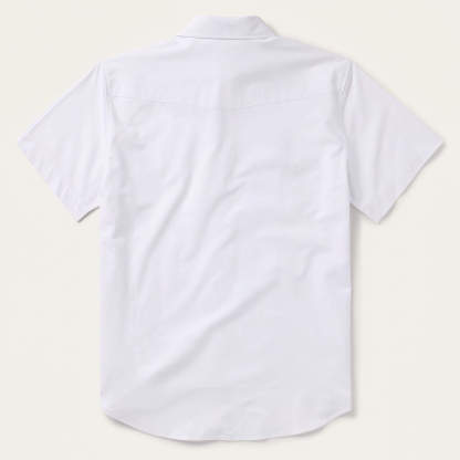 The Alabaster Outlaw | Essential White Canvas Western Shirt