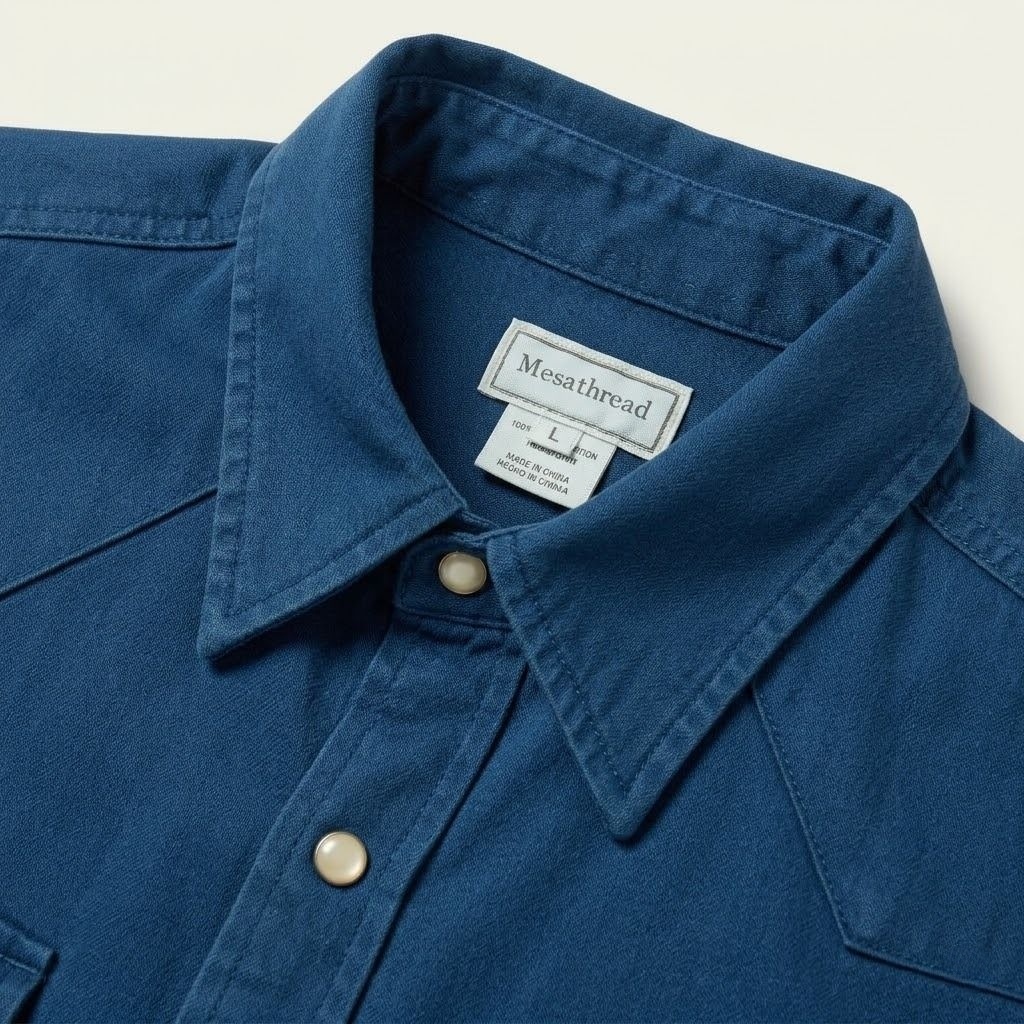 The "Azure Dawn" Pearl Snap Shirt