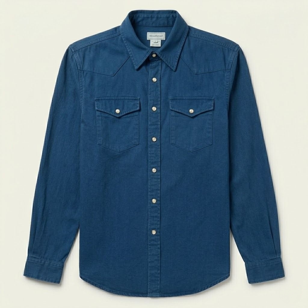 The "Azure Dawn" Pearl Snap Shirt
