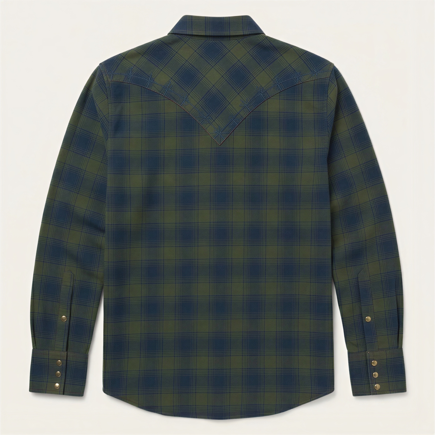 The Verdant Frontier | Artisan Shadow-Check Western Shirt