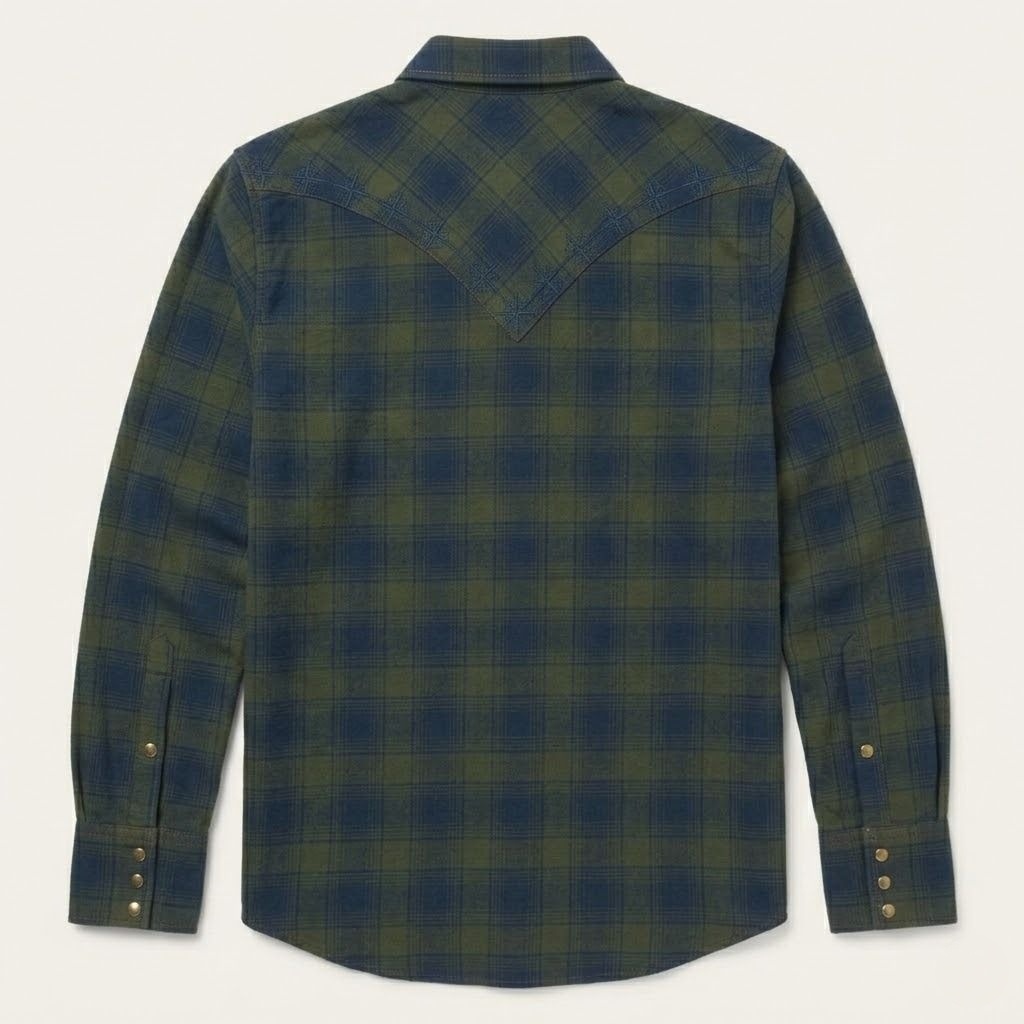 The Verdant Frontier | Artisan Shadow-Check Western Shirt