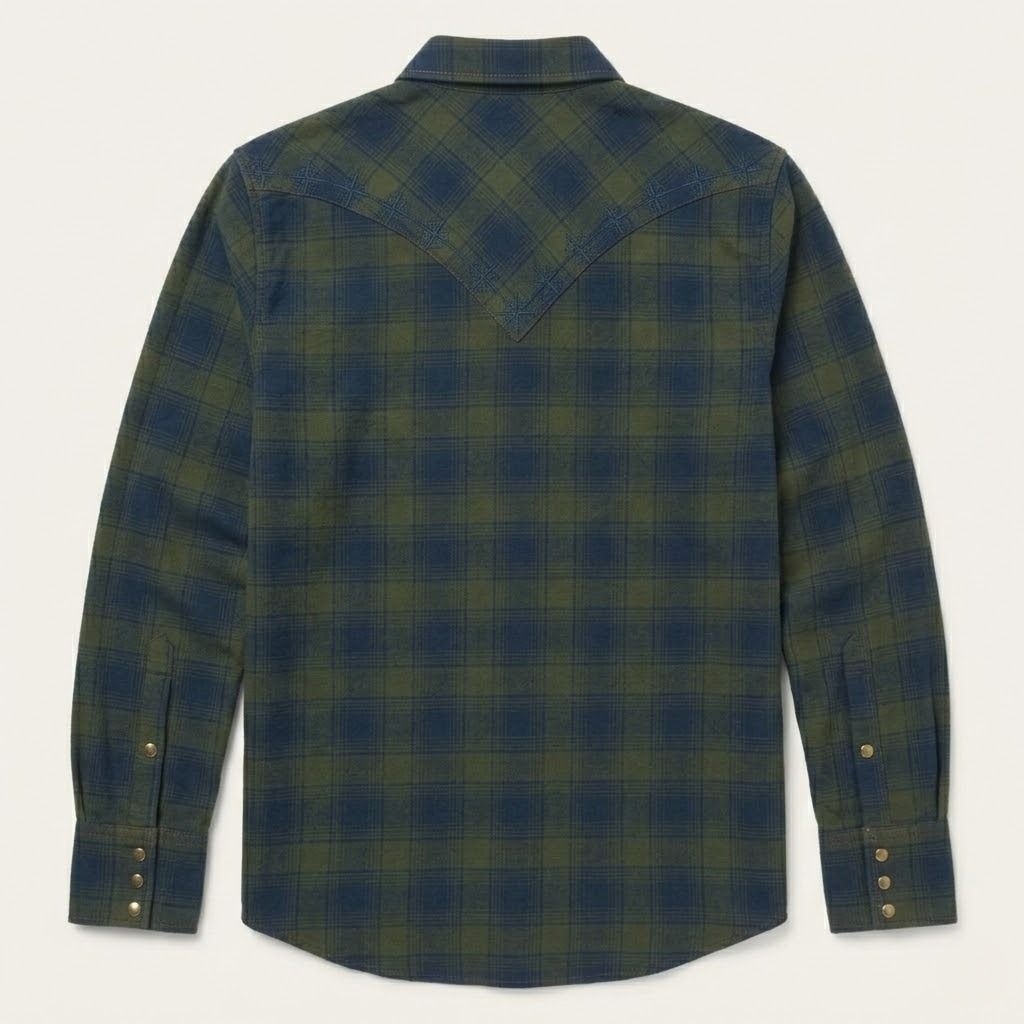 The Verdant Frontier | Artisan Shadow-Check Western Shirt