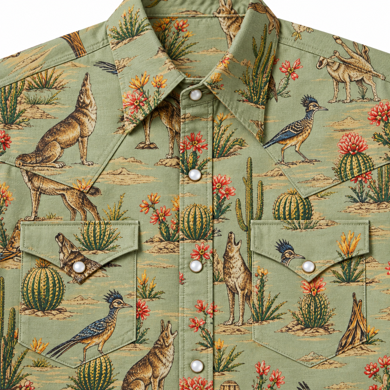 The Sage Wildwood | Vintage Illustrated Rodeo Western Shirt