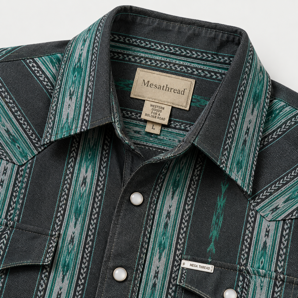 The Midnight Canyon Stripe - Short Sleeve - Dusk Teal