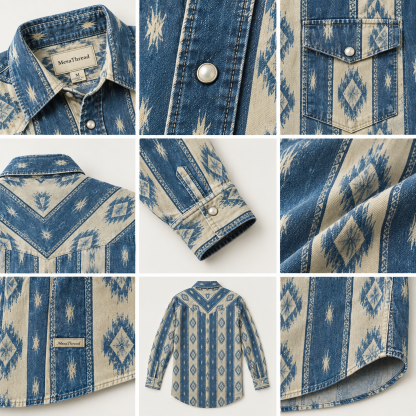 The Skybound Nomad — Bleached Indigo & Sandstone