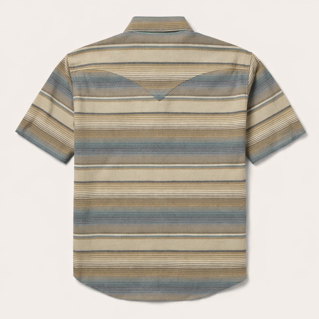 The Badlands Nomad - Heritage Striped Western Short-Sleeved Shirt