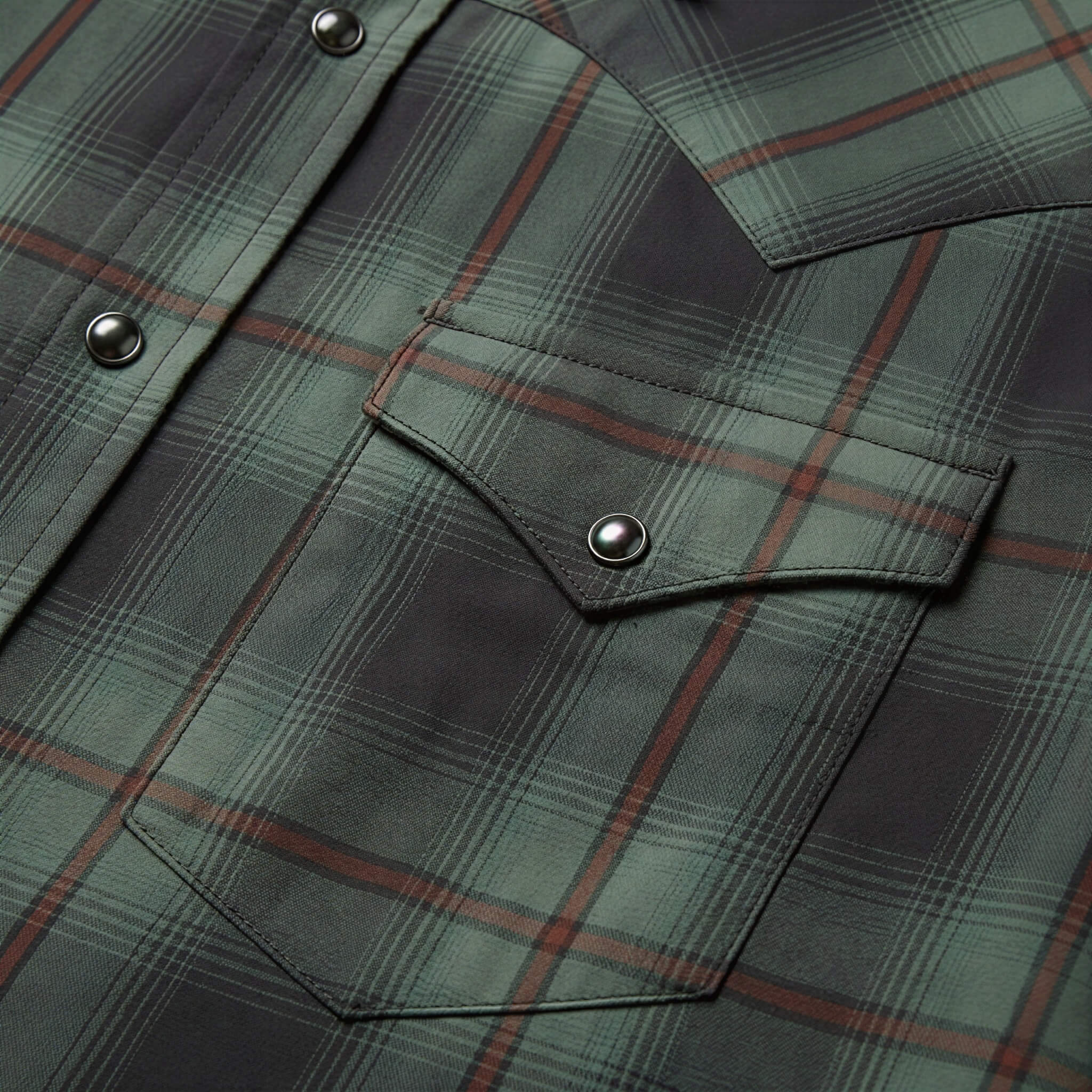 Men’s Western Heritage Cotton Shirt - Pine Plaid
