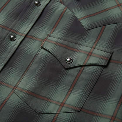 Men’s Western Heritage Cotton Shirt - Pine Plaid
