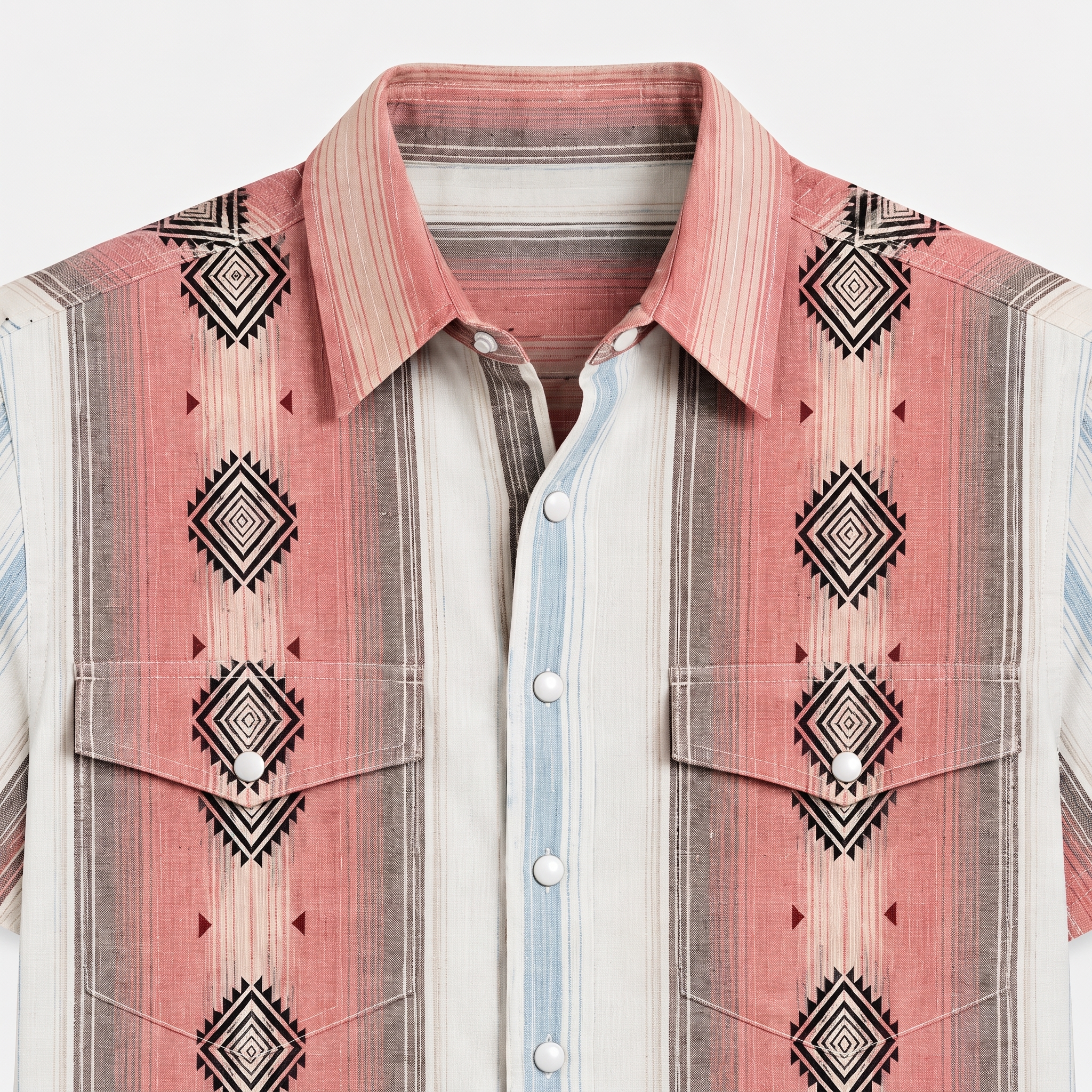 The Wyatt Pearl Snap | Heritage Serape & Chevron Short Sleeve Western Shirt - 2