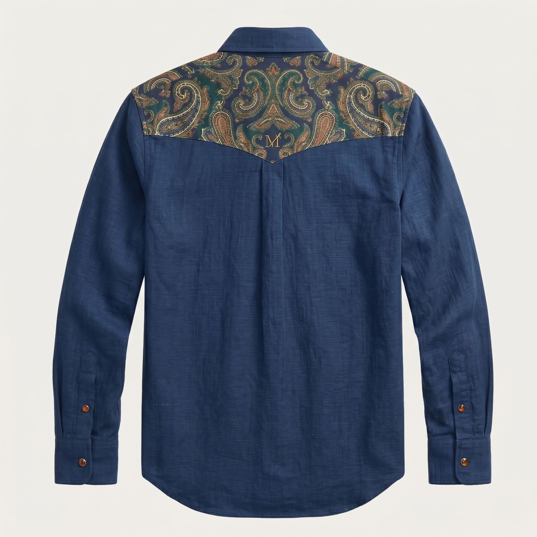 The Maverick Paisley | Contrast Panel Heritage Western Shirt