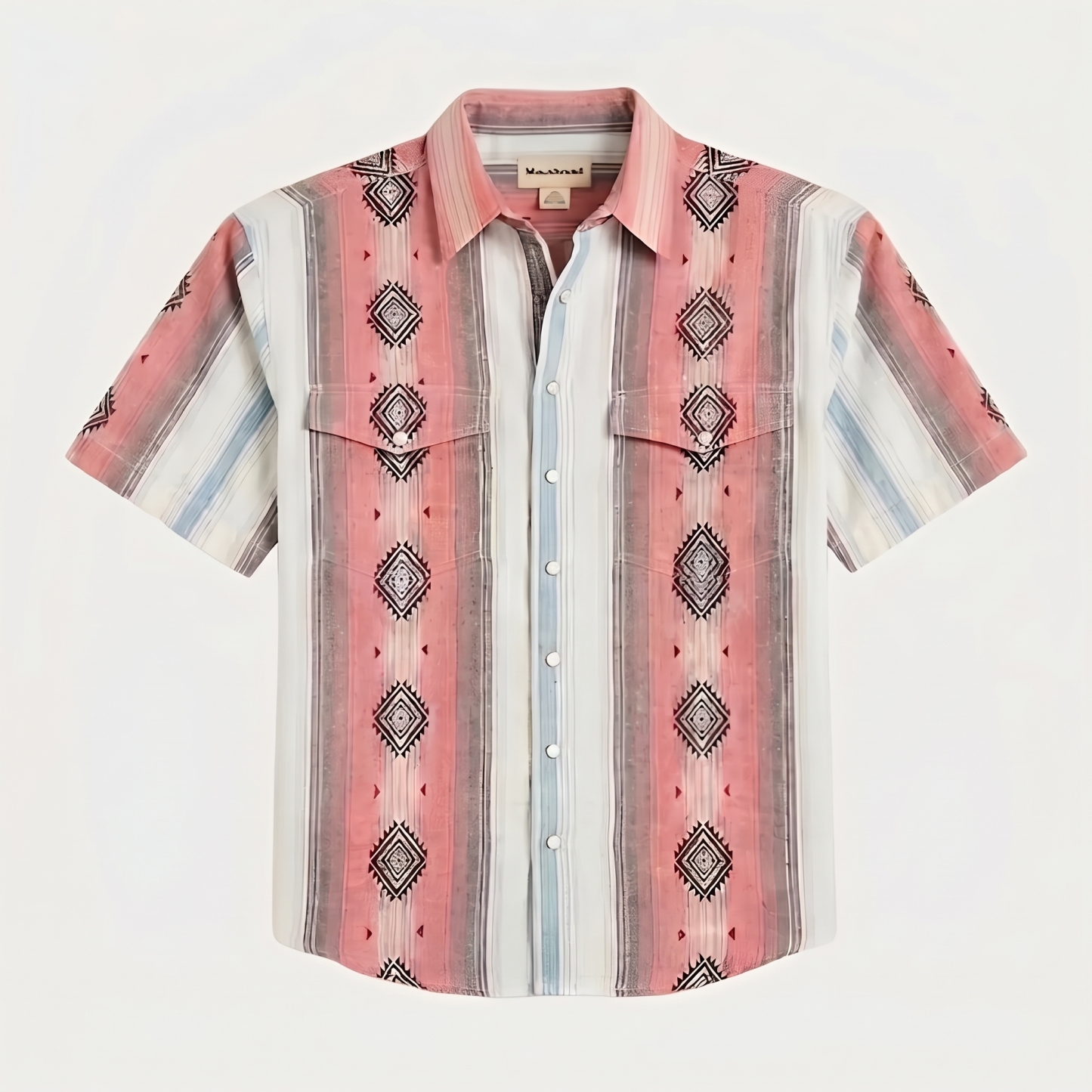 The Wyatt Pearl Snap | Heritage Serape & Chevron Short Sleeve Western Shirt - 2