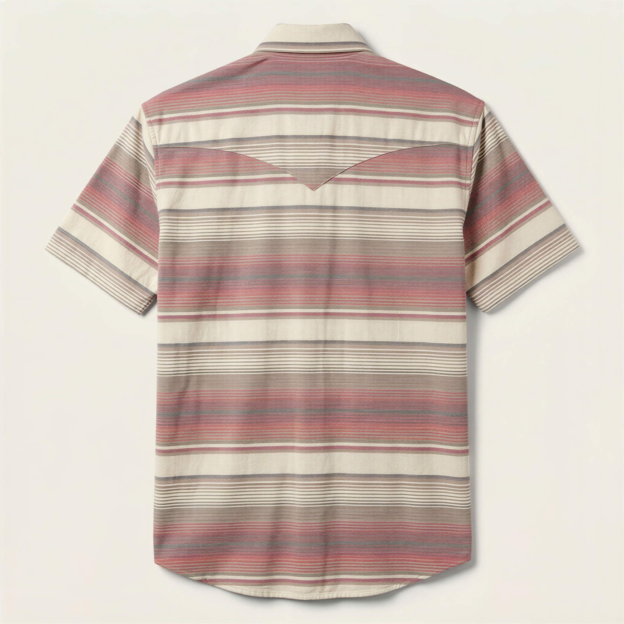 The Sunset Mesa | Serape-Inspired Striped Short Sleeve Western Shirt