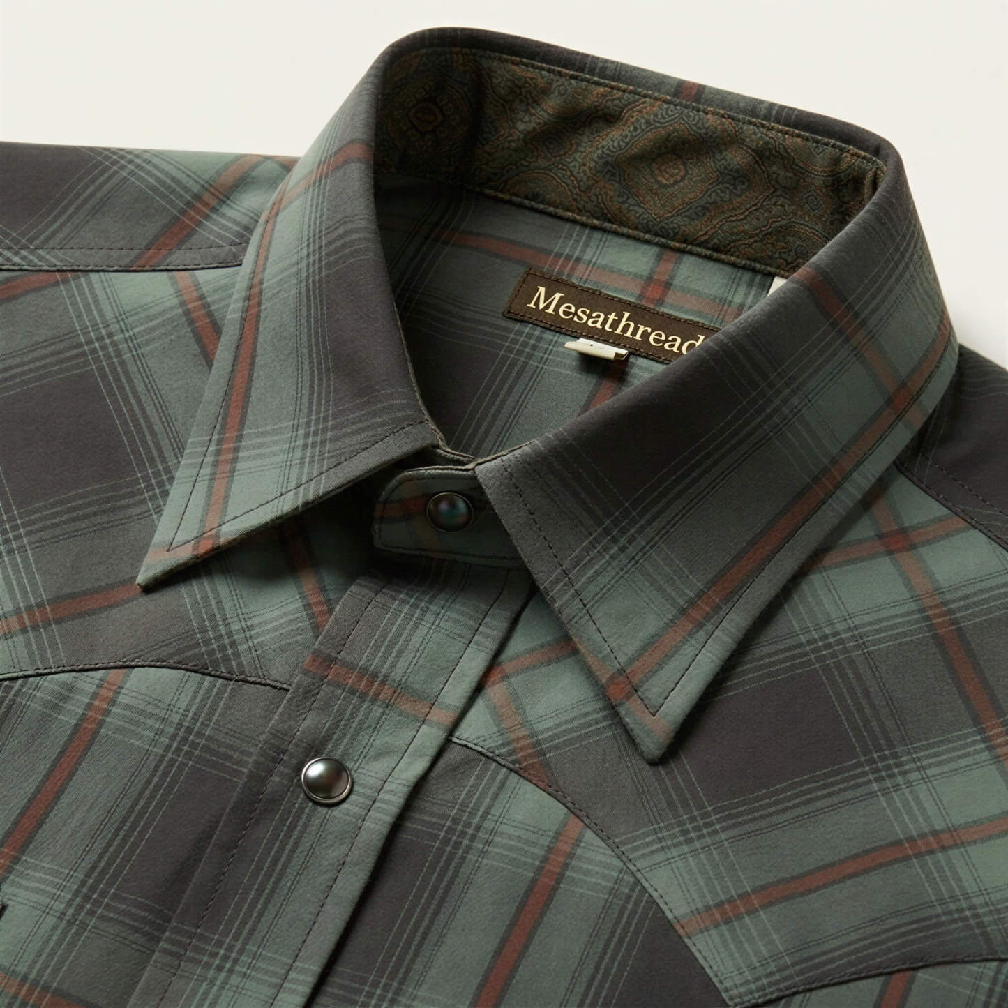 Men’s Western Heritage Cotton Shirt - Pine Plaid