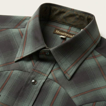 Men’s Western Heritage Cotton Shirt - Pine Plaid