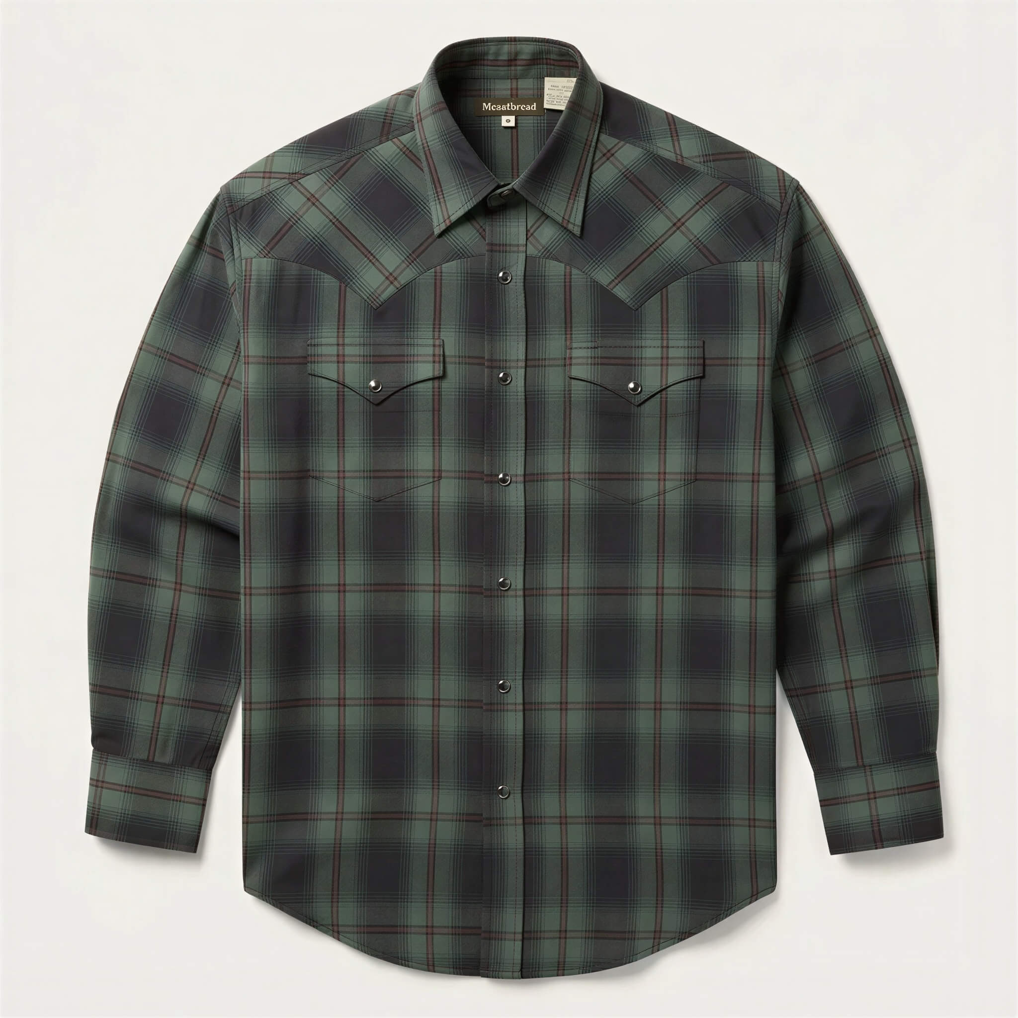 Men’s Western Heritage Cotton Shirt - Pine Plaid