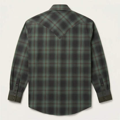 Men’s Western Heritage Cotton Shirt - Pine Plaid