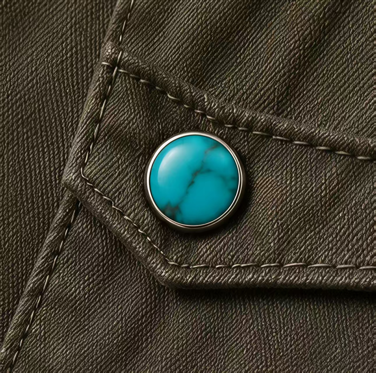 The Iron Turquoise | Heritage Twill Western Shirt