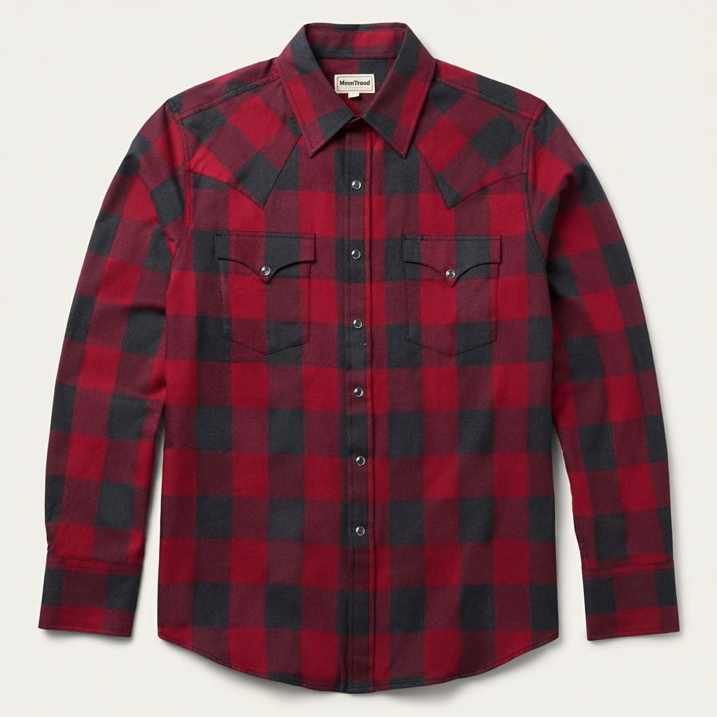 The Crimson Logger | Buffalo Plaid Heritage Western Shirt