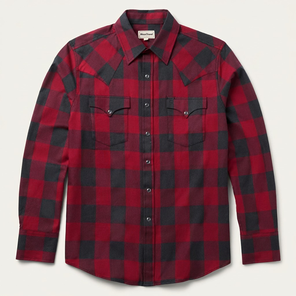 Buffalo Plaid Western Shirt-MesaThread