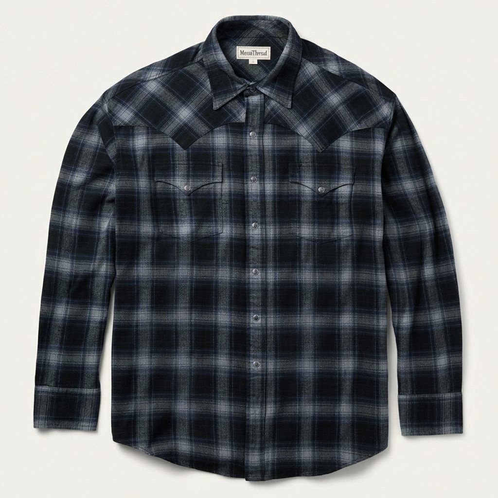 The Midnight Lumber | Shadow Plaid Heritage Western Shirt