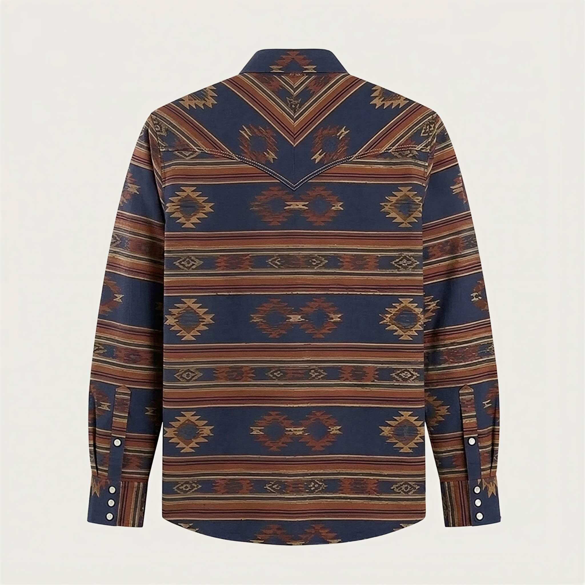 The Wyatt Pearl Snap | Heritage Serape Stripe Western Shirt - 4