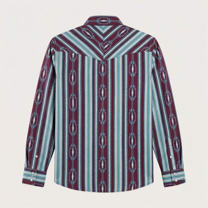 The Wyatt Pearl Snap | Heritage Serape Stripe Western Shirt - 1
