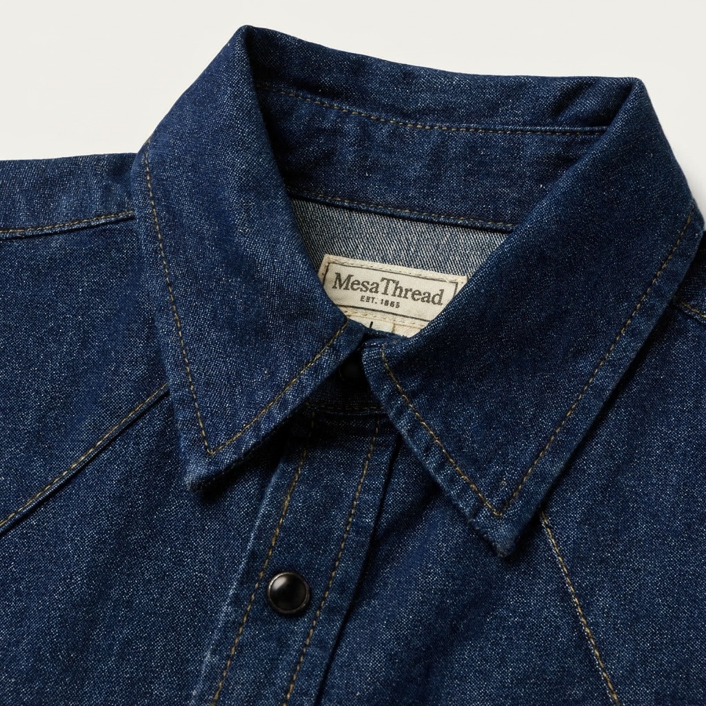 Boot Stitch Raw Denim Shirt-MesaThread