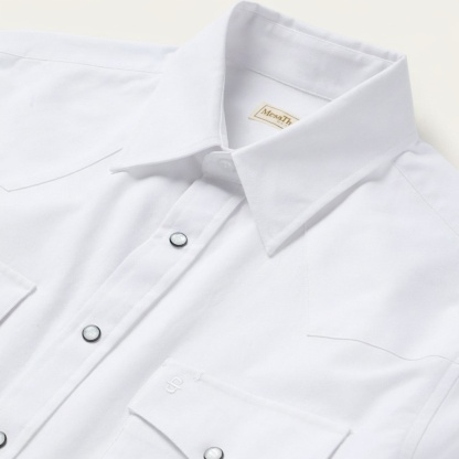 White Oxford Western Shirt-MesaThread