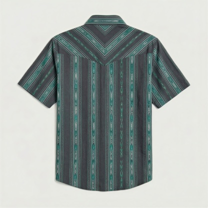 The Midnight Canyon Stripe - Short Sleeve - Dusk Teal