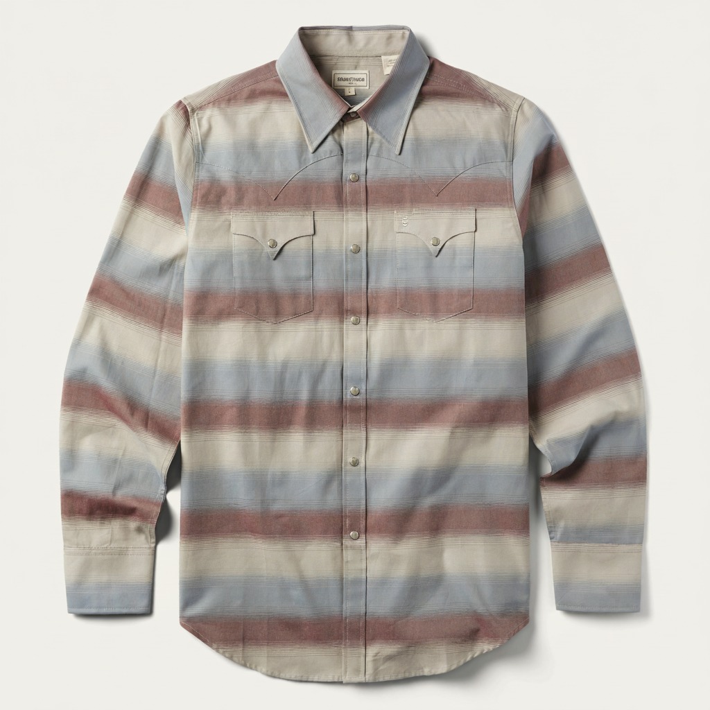 Ombre Stripe Twill Shirt-MesaThread