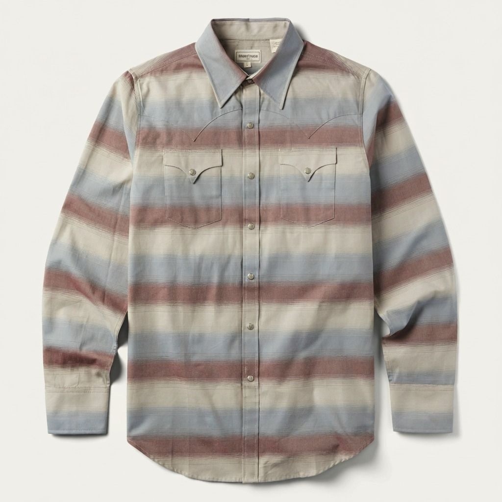 The Mojave Dusk | Ombre Stripe Heritage Western Shirt