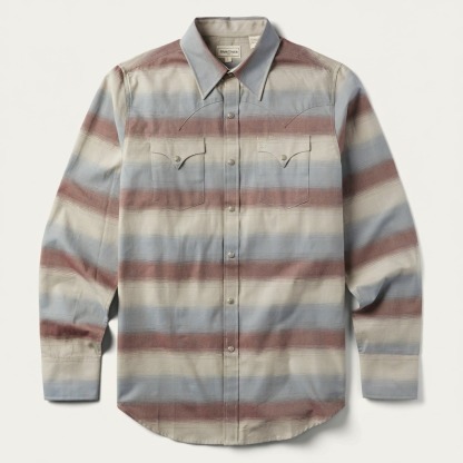 Ombre Stripe Twill Shirt-MesaThread