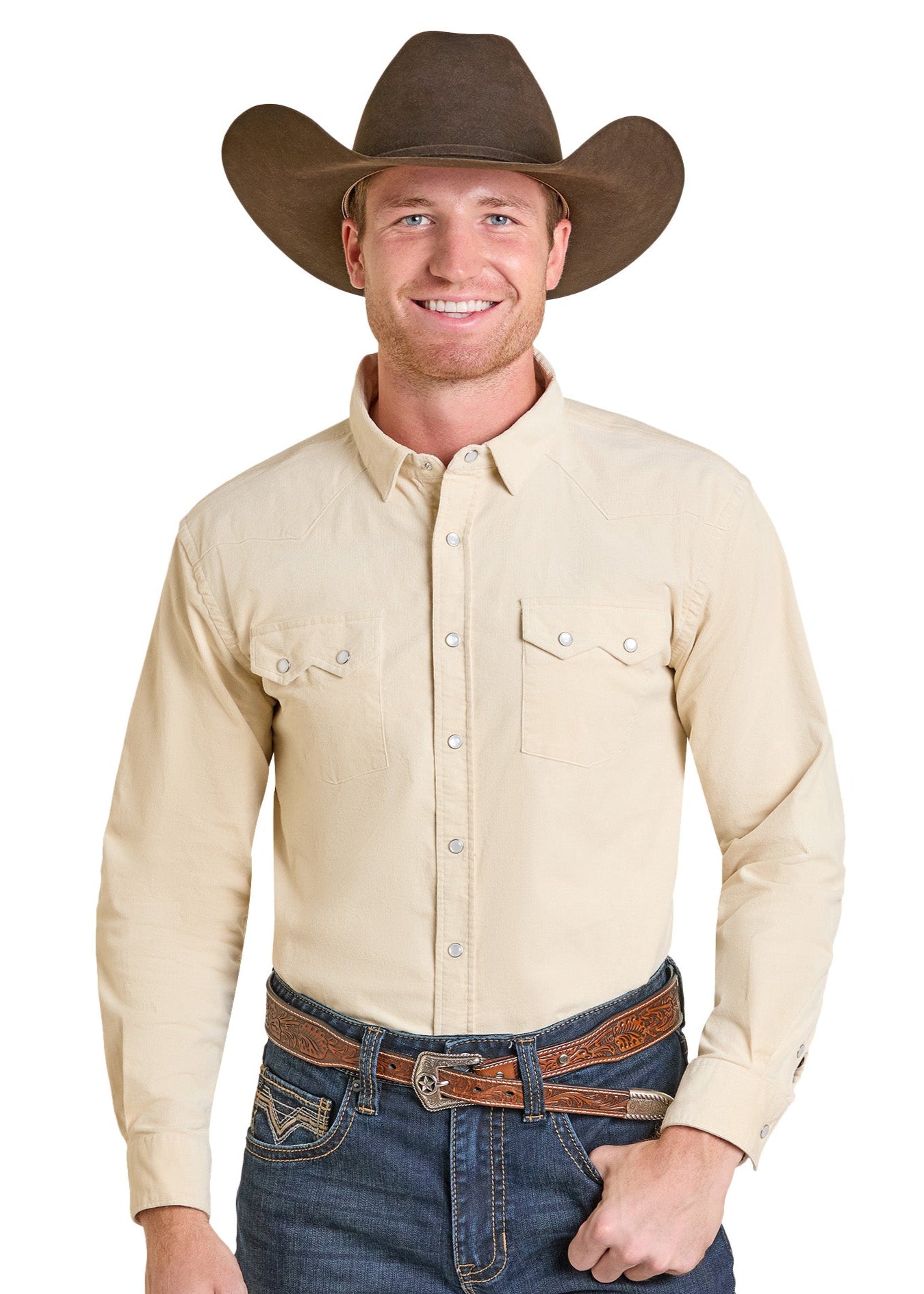 Modern Vintage Corduroy Long Sleeve Snap Shirt-MesaThread