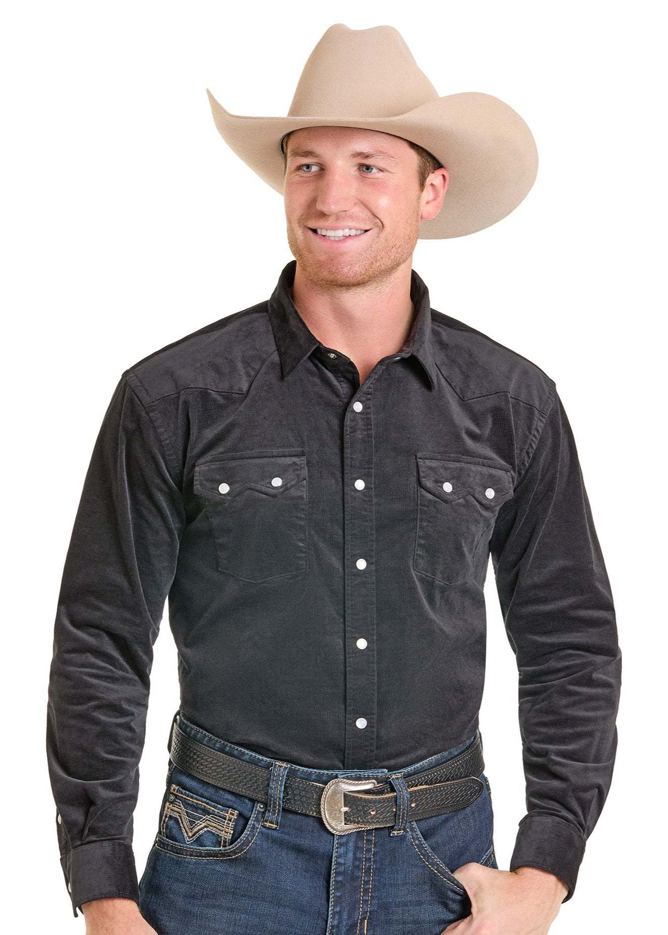 Modern Vintage Corduroy Long Sleeve Snap Shirt