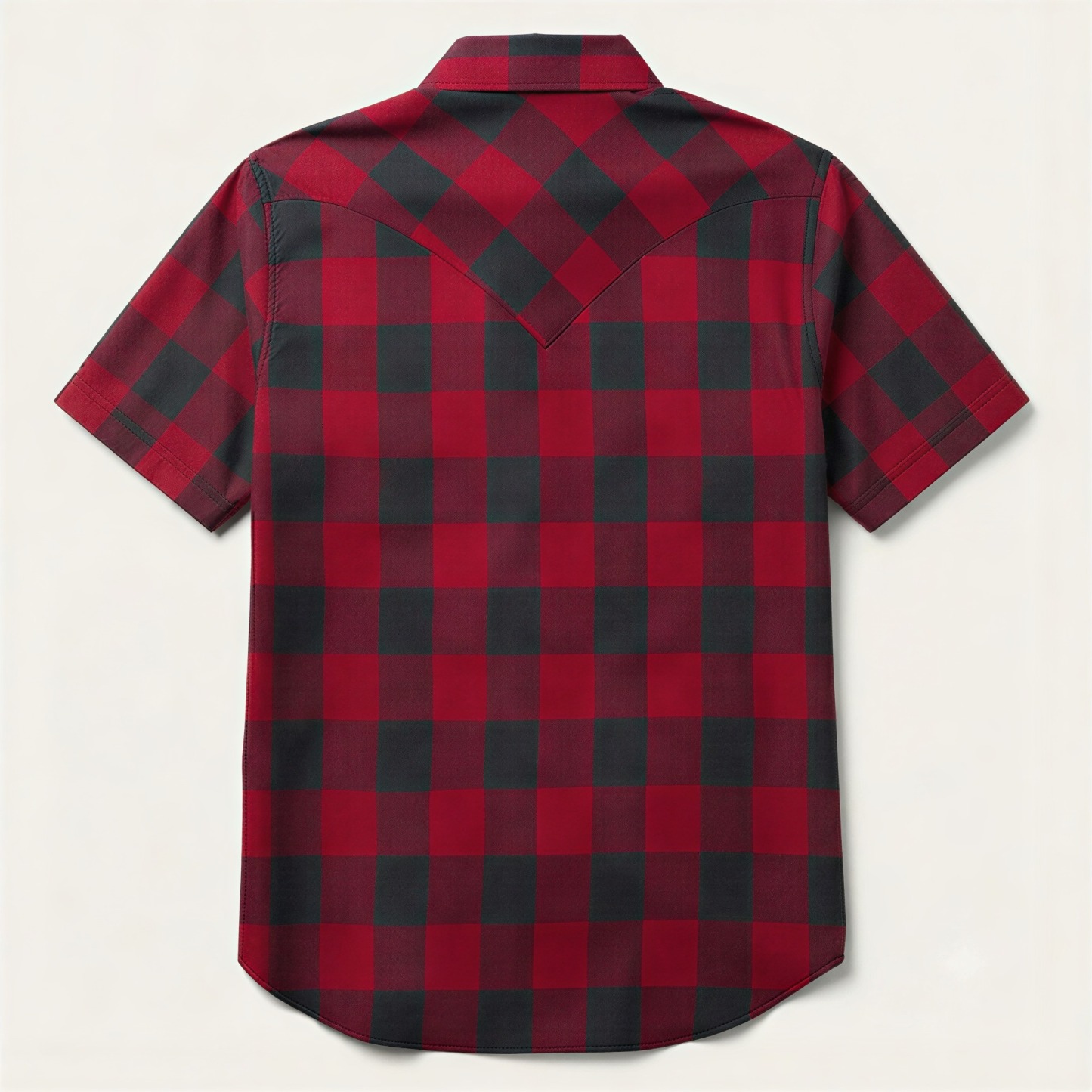 The Crimson Logger | Buffalo Plaid Heritage Short Sleeve Western Shirt