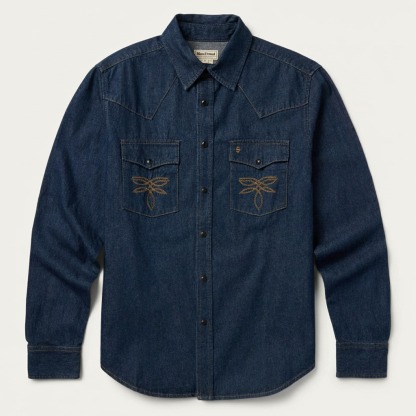 Boot Stitch Raw Denim Shirt-MesaThread